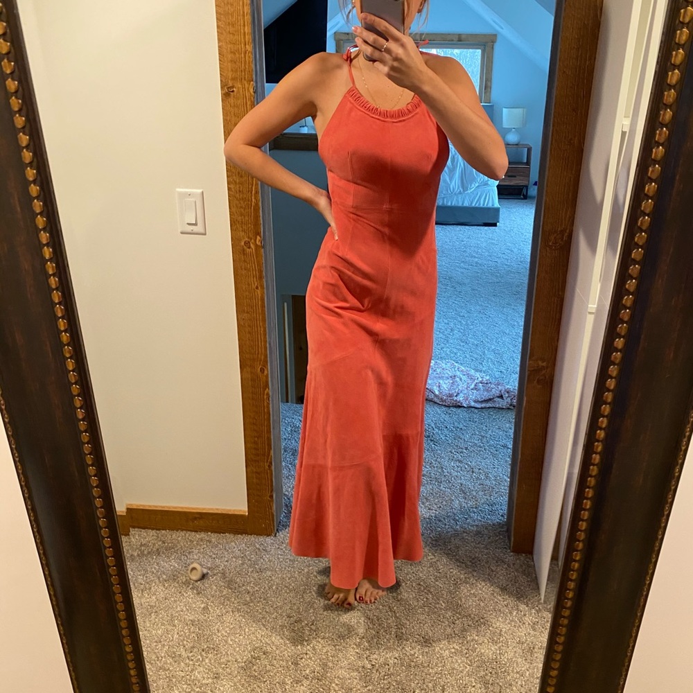 Pink leather dress, Nordstrom, size S, never been worn, perfect condition